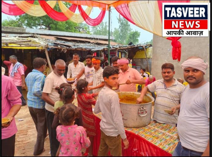 पूर्व ग्राम प्रधान/महामंत्री व्यापार मंडल ने मंगलवार को गोपी मार्केट में विशाल भण्डारा का किया आयोजन