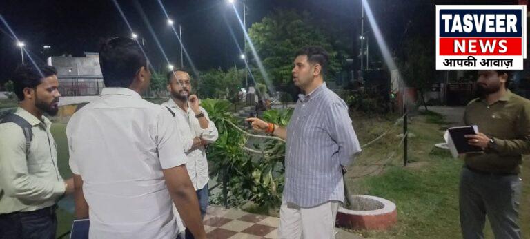 हरदोई में जिलाधिकारी अनुनय झा ने किया अम्बेडकर तालाब का निरीक्षण