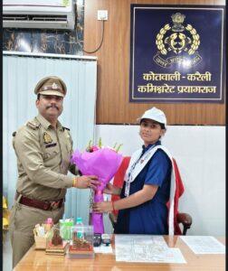 कक्षा 9 की छात्रा बनी एक दिन की करैली थाने की कोतवाल