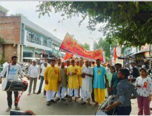 शारदीय नवरात्रि के नवमी को पगधार और कलश यात्रा निकली धूमधाम से
