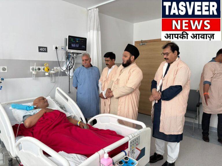 कांग्रेस अध्यक्ष अजय राय का कुशल क्षेम जानने मेदांता पहुंचे मुस्लिम धर्मगुरु