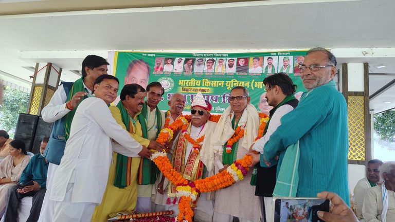राष्ट्रीय अध्यक्ष भारतीय किसान यूनियन भानू एवं राष्ट्रीय अध्यक्ष किसान क्रांति दल का हुआ आगमन